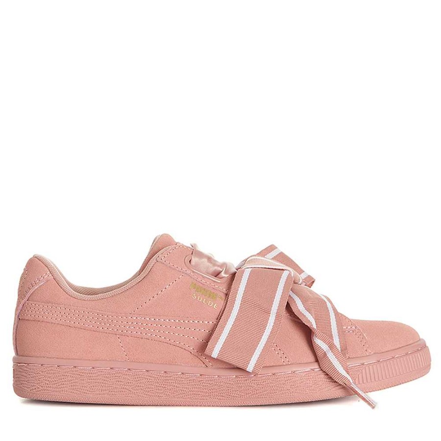 Damskor Scorett Outlet | Suede Heart Satin Sneakers